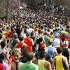 Runners start the 117th running of the Boston Marathon, in Hopkinton, Mass., Monday, April 15, 2013