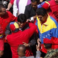 Bolivia's President Juan Evo Morales in the procession 